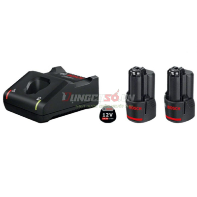 Bộ 2 Pin Lion 12V/ 2.0Ah và sạc nhanh GAL 12V-40 Bosch 1600A01B8W