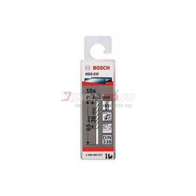Mũi khoan INOX HSS-Co 3.2mm (hộp 10 mũi)