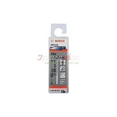 Mũi khoan INOX HSS-Co 3.3mm (hộp 10 mũi)