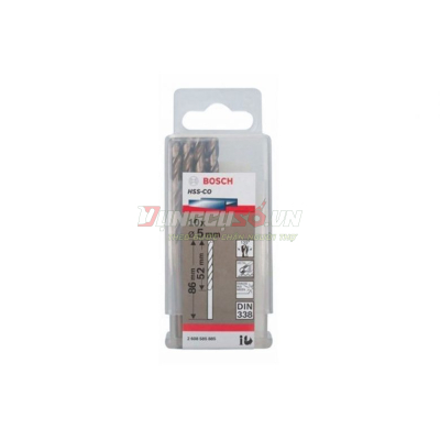 Mũi khoan INOX HSS-Co 5mm (hộp 10 mũi)