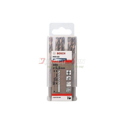 Mũi khoan INOX HSS-Co 5.5mm (hộp 10 mũi)
