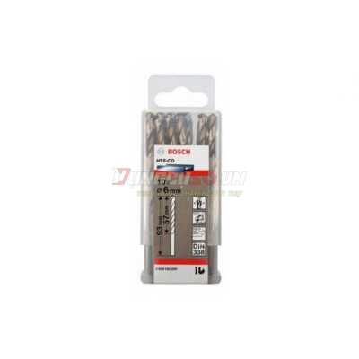 Mũi khoan INOX HSS-Co 6mm (hộp 10 mũi)