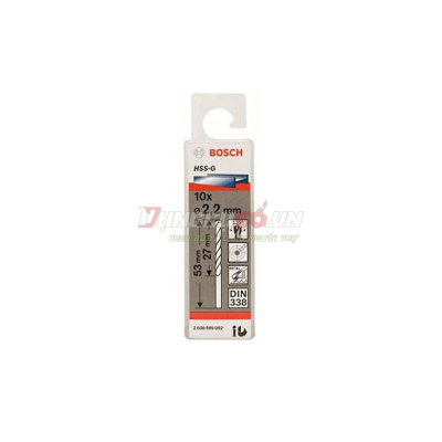 Mũi khoan sắt HSS-G 2.2mm (hộp 10 mũi)