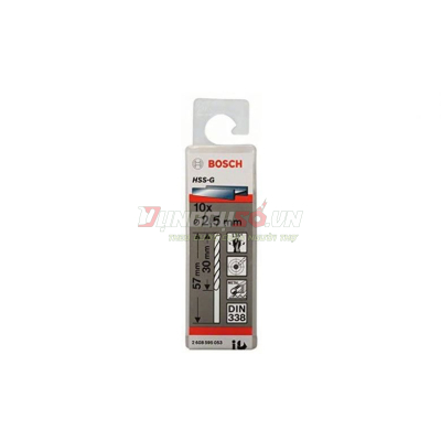 Mũi khoan sắt HSS-G 2.5mm (hộp 10 mũi)