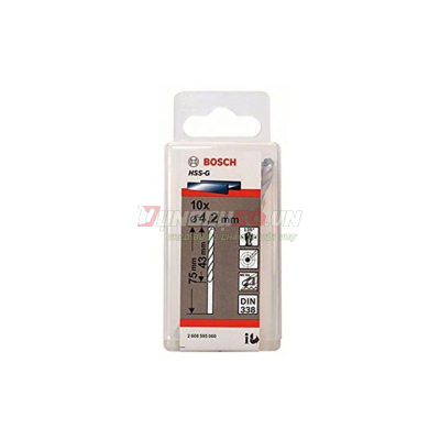 Mũi khoan sắt HSS-G 4.2mm (hộp 10 mũi)