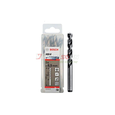 Mũi khoan sắt HSS-G 8.5mm (hộp 5 mũi)