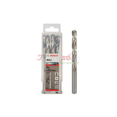 Mũi khoan sắt HSS-G 10.0mm (hộp 5 mũi)