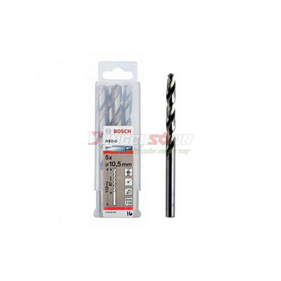 Mũi khoan sắt HSS-G 10.5mm (hộp 5 mũi)