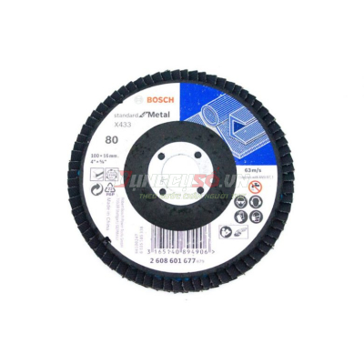 Đĩa nhám xếp Alox P80 Ø100mm 