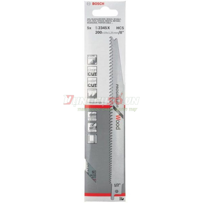 Lưỡi cưa kiếm S 2345 X - Gỗ (Bô 5 lưỡi)
[Phù hợp với gỗ xây dựng và ván MDF, ván dăm]