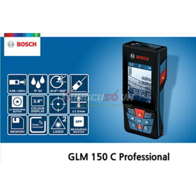Máy đo khoảng cách 150m Bosch GLM 150 C - 0601072FK0