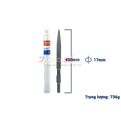 Mũi đục nhọn đuôi lục giác 17x450mm CFCooper CHP17450