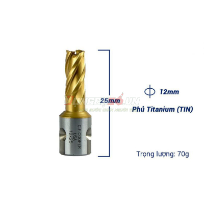 Mũi khoan từ thép gió HSS 12x25mm CFCooper MH25-12