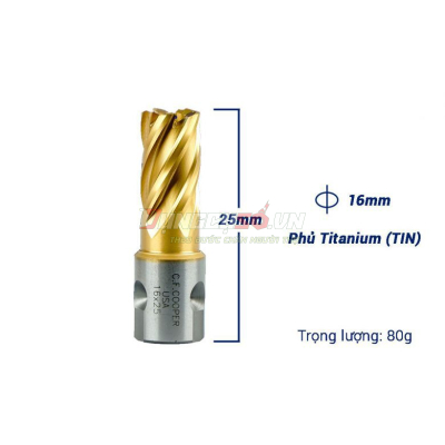 Mũi khoan từ thép gió HSS 16x25mm CFCooper MH25-16