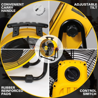 Quạt Công nghiệp Dewalt 20″ DXF2035 | Không Chổi Than – Làm Mát Mạnh Mẽ, Tiết Kiệm Điện
