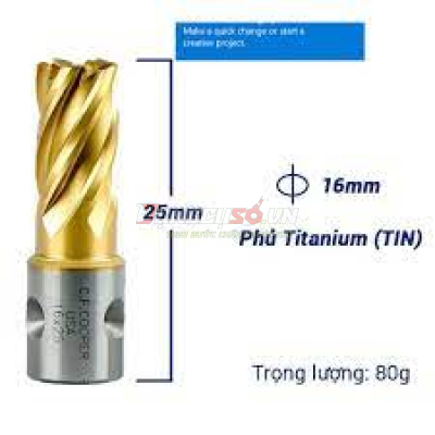 Mũi khoan từ thép gió HSS 16x25mm CFCooper MH25-16