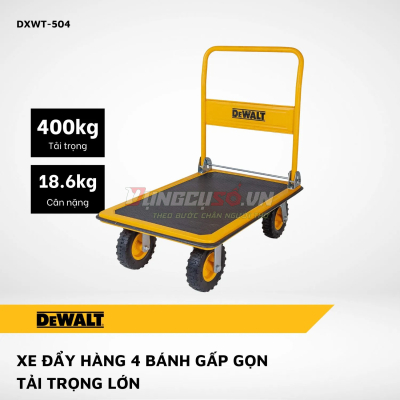 Xe đẩy hàng 4 bánh gấp gọn Dewalt DXWT-504 | Tải trọng 400kg