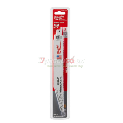 Lưỡi cưa kiếm đa năng WRECKER T8-225.36mm Milwaukee 48-00-5706 (Bộ 5 lưỡi)