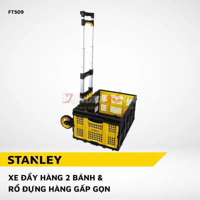 Xe Đẩy Hàng 2 Bánh Kèm Rổ Đựng Hàng Gấp Gọn Stanley FT509 | Tải Trọng 60kg