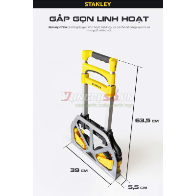 Xe đẩy hàng 2 bánh Stanley FT516 | Tải trọng 60kg