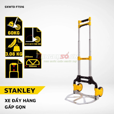 Xe đẩy hàng 2 bánh Stanley FT516 | Tải trọng 60kg