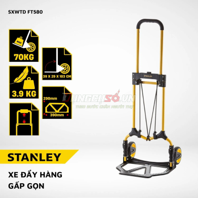 Xe đẩy hàng 2 bánh gấp gọn Stanley FT580 | Tải Trọng 70kg