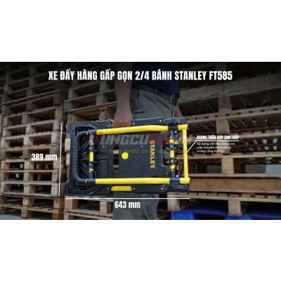 Xe đẩy hàng đa năng, hiệu Stanley FT585 |  Dễ dàng chuyển đổi 2 bánh và 4 bánh