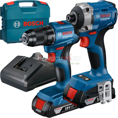 Bộ máy khoan vặn vít pin GDR 18V-215 & GSB 185-LI