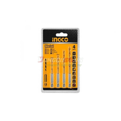 Bộ 4 Mũi Khoan Kim Loại Hss INGCO AKD1402