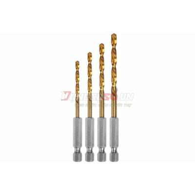 Bộ 4 Mũi Khoan Kim Loại Hss INGCO AKD1402