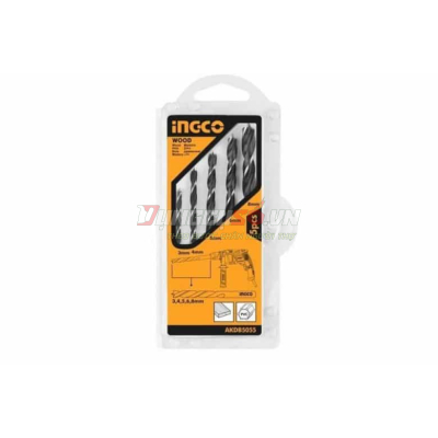 Bộ 5 Mũi Khoan Gỗ INGCO AKDB5055