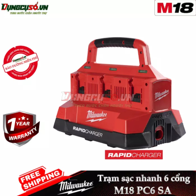 Trạm sạc nhanh 6 cổng Milwaukee M18 PC6