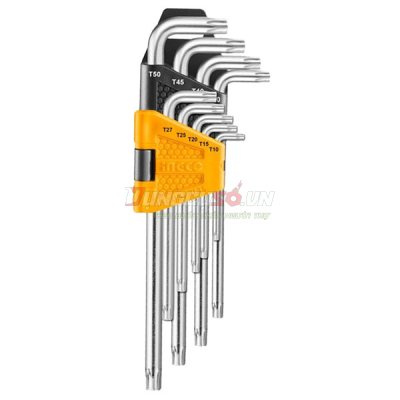 Bộ 9 Chìa Lục Giác Bông T10-T50 INGCO HHK13092
