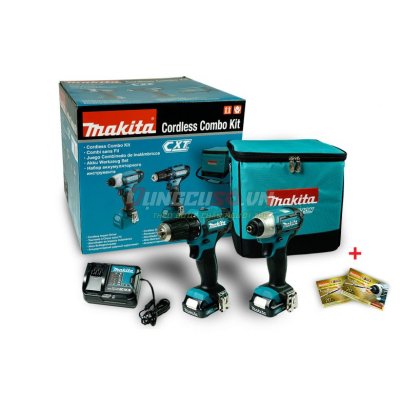 Bộ sản phẩm máy khoan vặn vít Pin 12V Makita CLX224S