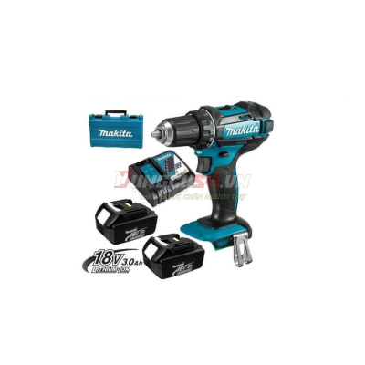 Máy khoan búa vặn vít pin 18V Makita DHP482RFE