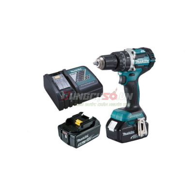 Máy khoan búa vặn vít pin 18V Makita DHP484RTE