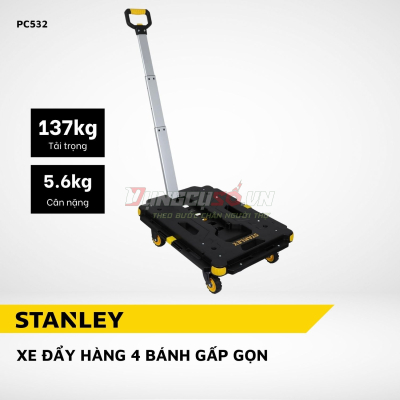 Xe đẩy hàng 4 bánh gấp gọn Stanley PC532 | Tải trọng 137Kg