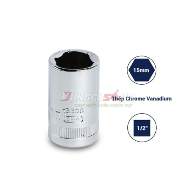 Đầu tuýp 6 cạnh 1/2in – 15mm Sata 13306