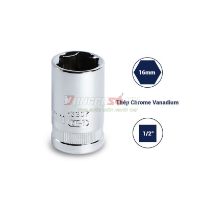 Đầu tuýp 6 cạnh 1/2in – 16mm Sata 13307