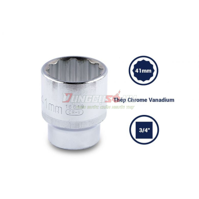Đầu tuýp 12 cạnh 3/4in – 41mm Sata 16619