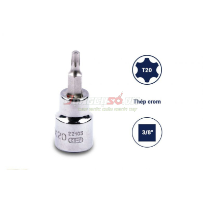 Đầu tuýp mũi sao 3/8in – T20 Sata 22103