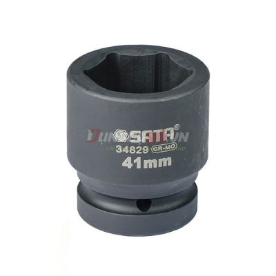 Đầu tuýp đen 6 cạnh 1in – 41mm Sata 34829