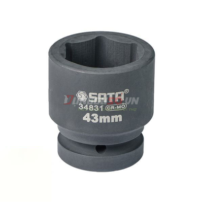 Đầu tuýp đen 6 cạnh 1in – 43mm Sata 34831