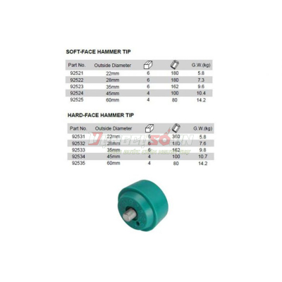 Đầu búa nhựa mềm 45mm Sata 92524