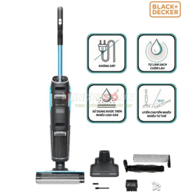 Máy hút bụi lau sàn thông minh không dây 5 chức năng Black&Decker - BXUVXA02
