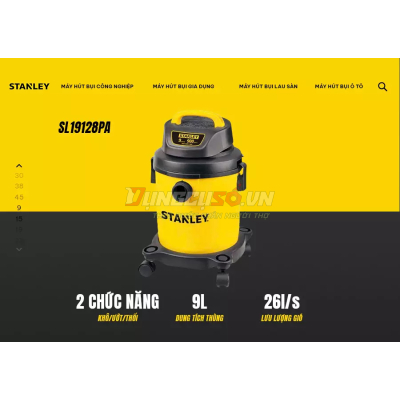 Máy hút bụi 2 chức năng Stanley SL19128PA – 9L – 15Kpa