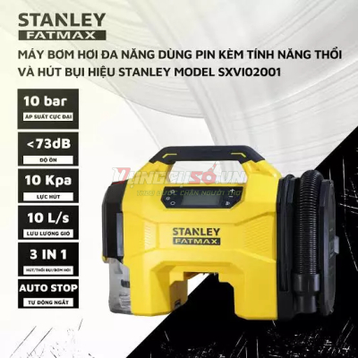 Máy bơm hơi đa năng dùng pin kèm tính năng thổi và hút bụi hiệu STANLEY Model SXVI02001