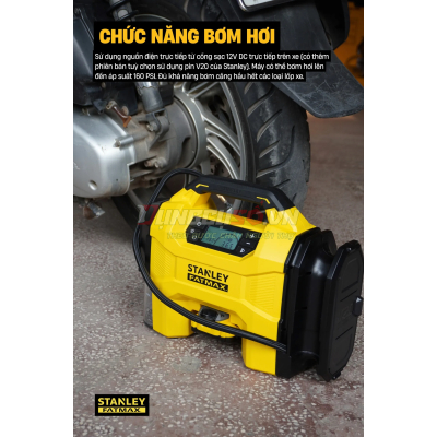 Máy bơm hơi đa năng 3 in 1 dùng pin kèm tính năng thổi và hút bụi STANLEY Model SXVI02001A | HÀNG CHÍNH HÃNG