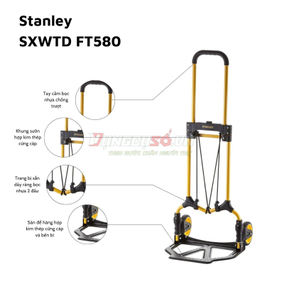 Xe đẩy hàng 2 bánh gấp gọn Stanley FT580 | Tải Trọng 70kg
