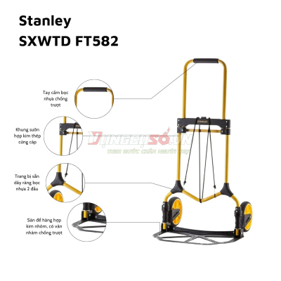 Xe đẩy hàng 2 bánh Stanley FT582 | Tải trọng 90kg